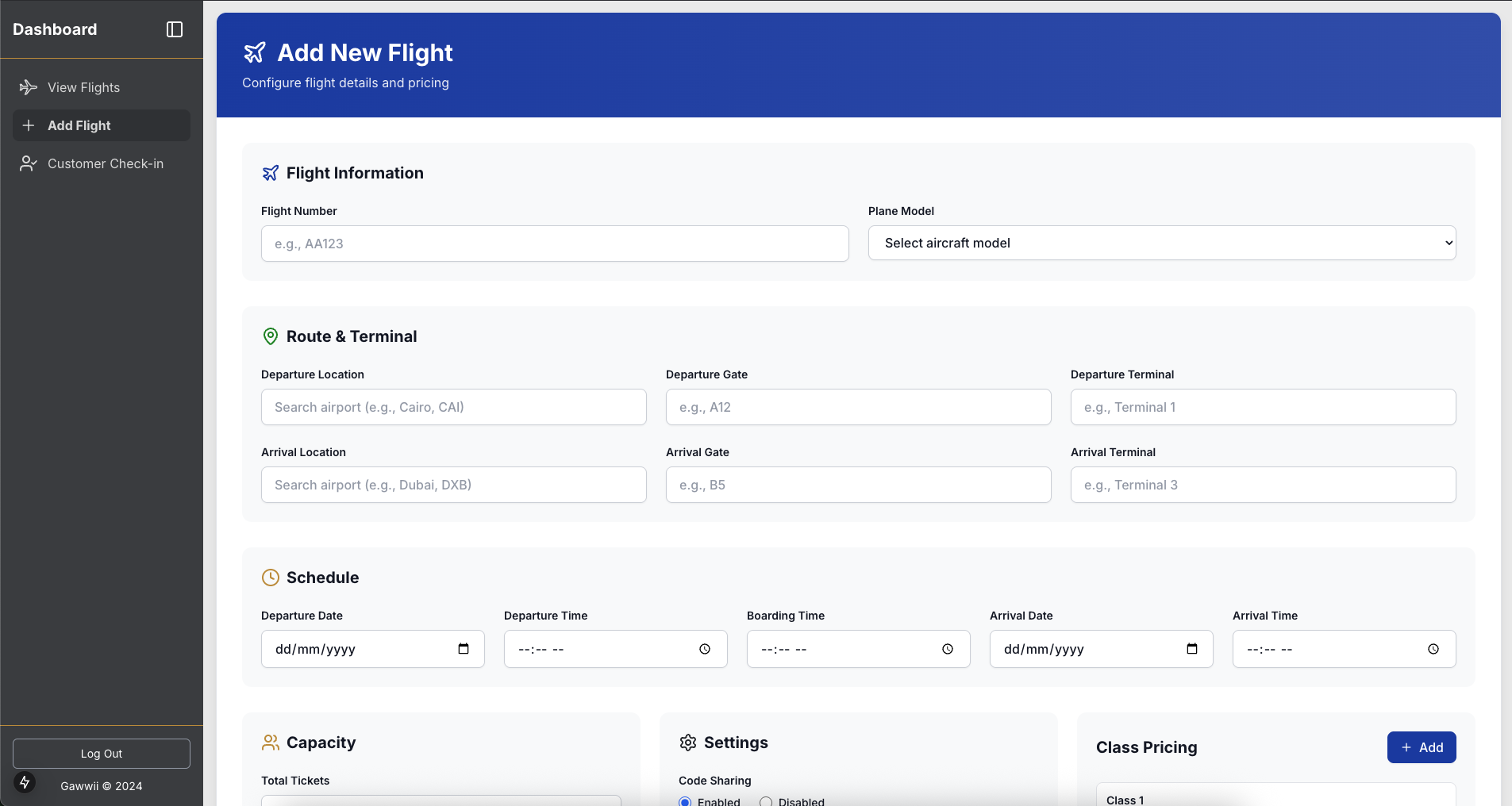 Gawwii interface